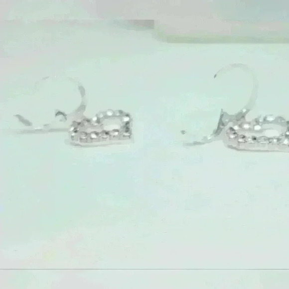 NWOT Gorgeous Shiny Heart Shaped Rhinestone Necklace, Earrings and Brace… - Picture 3 of 6